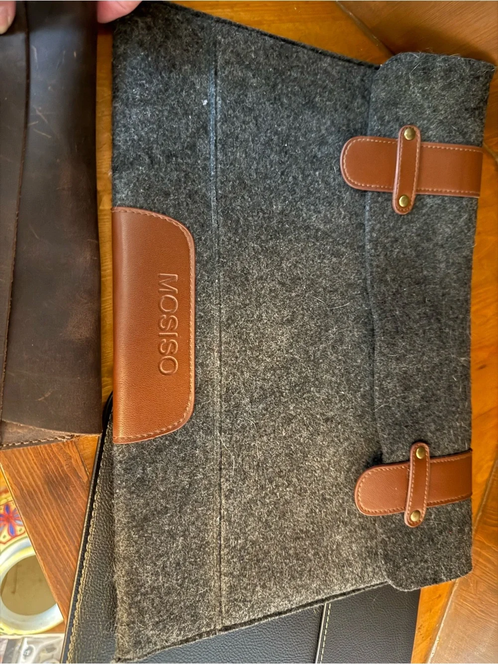 Jack Foster SLIM BRIEFCASE IN RED WING COPPER ROUGH AND TOUGH 3 extra folders